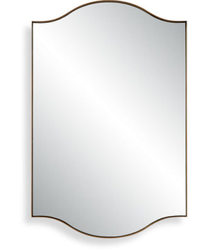 22x34" Wall Mirror in Brushed Gold Paint