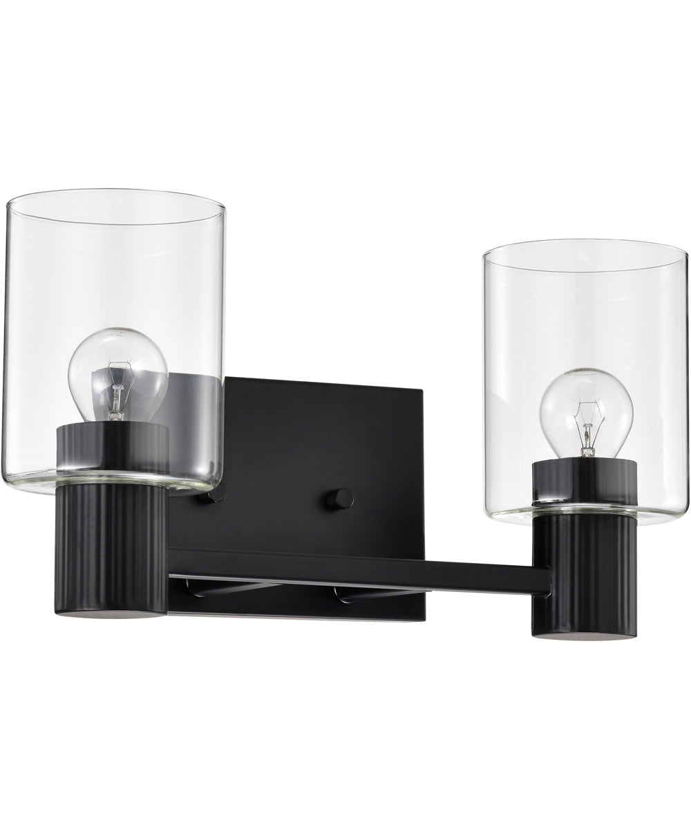 Clarksville 2-Light Vanity & Wall Matte Black