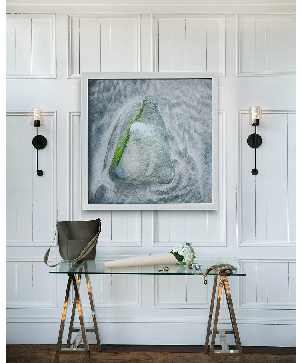 Kline 1-Light Large Single Light Tall Sconce in Black