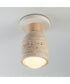 Pompeii 1-Light Flush Mount Travertine / Oyster