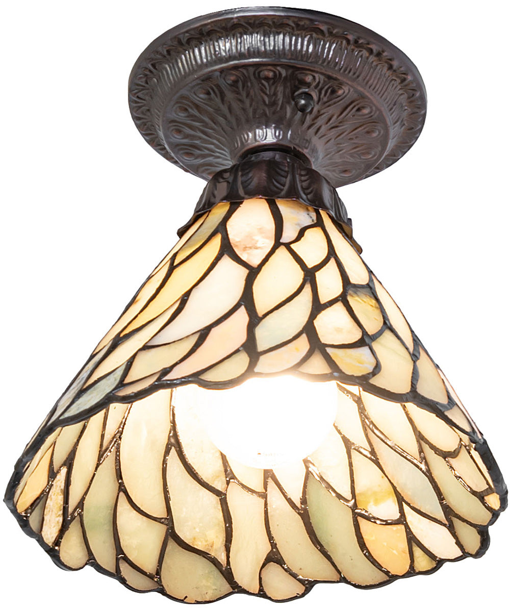 8" Wide Willow Jadestone Flushmount