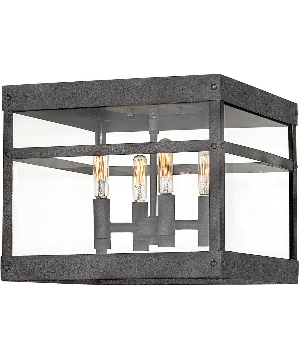 Porter 4-Light Medium Flush Mount in Aged Zinc