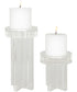 Crystal Pillar Candleholders, Set of 2