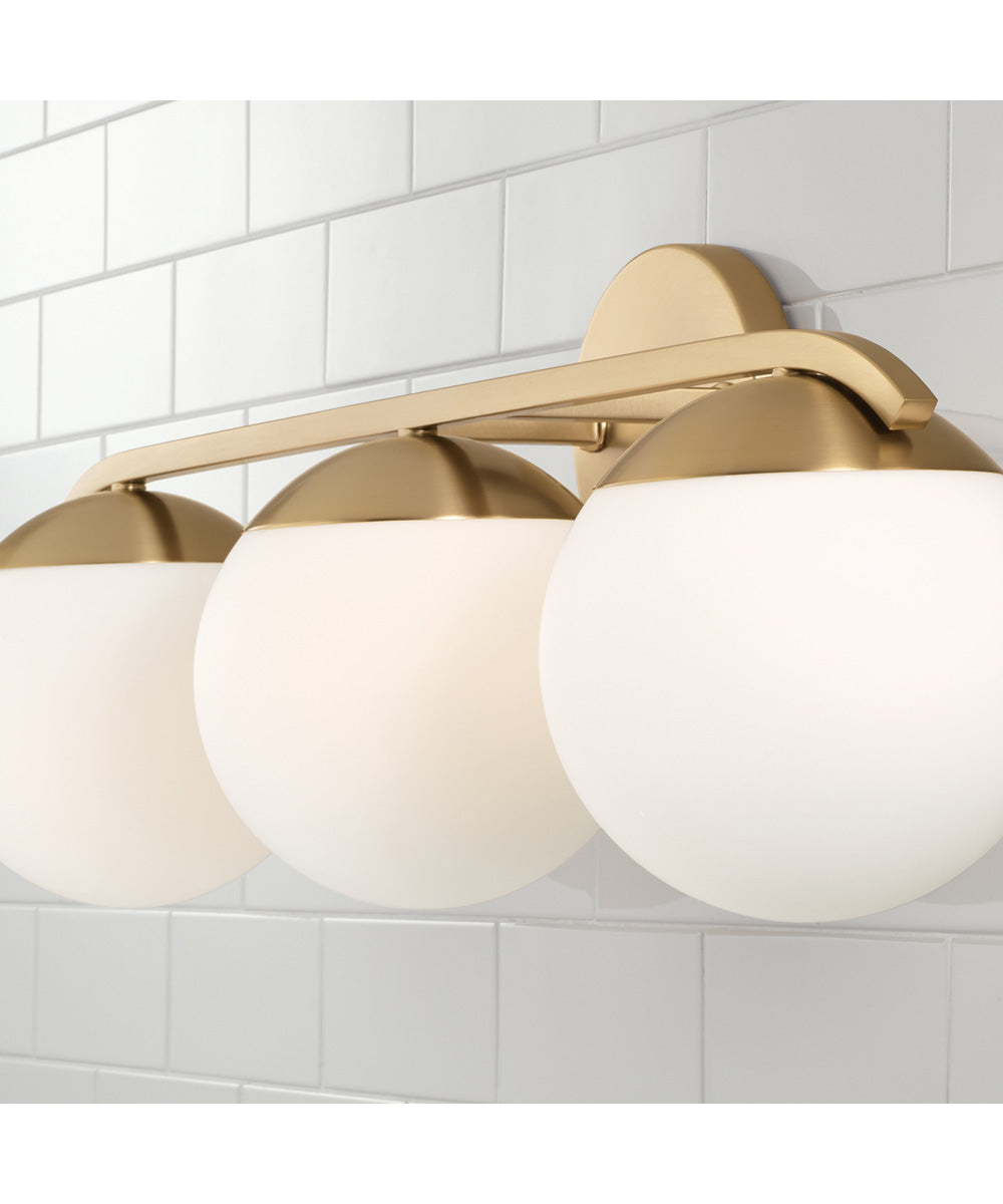 Oliver 3-Light Vanity Matte Brass