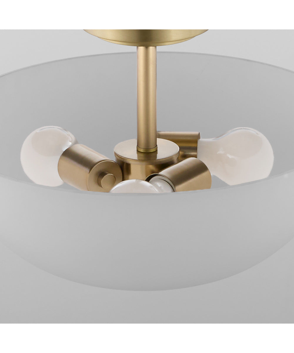 Adams 3-light Dual Mount Light Fixture Aged Brass