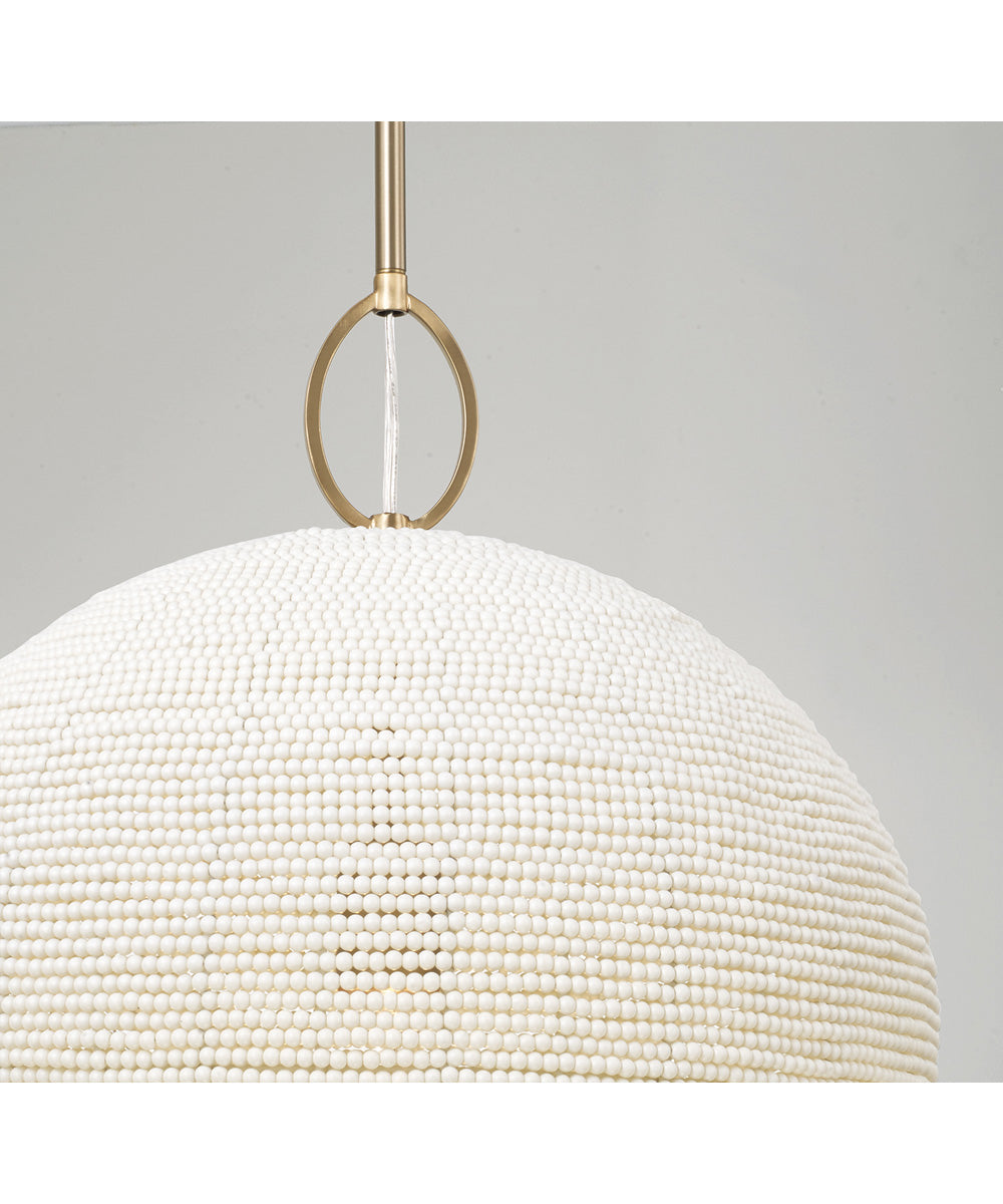 Natalia 1-Light Pendant Aged Brass