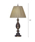 31"H 1-Light 3-Way Table Lamp Antique Old Bronze