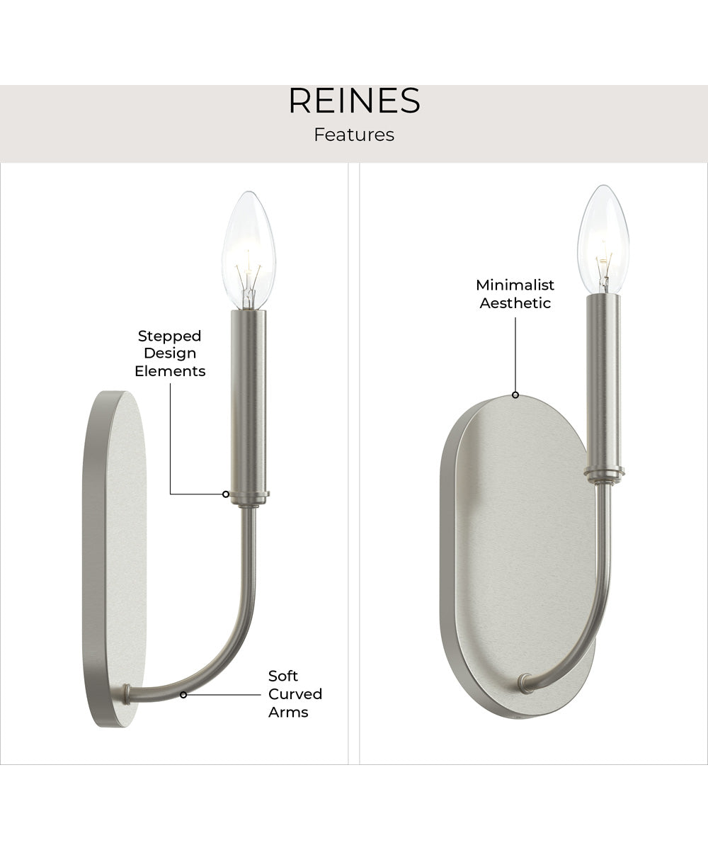 Reines 1-Light Wall Sconce Brushed Nickel