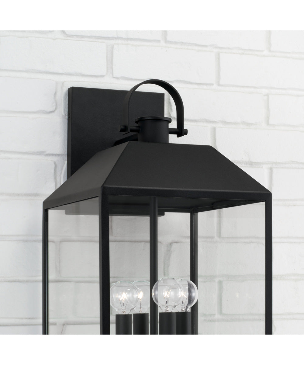 Nelson 4-Light Outdoor Wall-Lantern Black