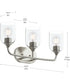 Ilia 3-Light Bath Vanity with Clear Glass Shade Brushed Nickel