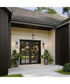 Ryle 1-Light Large Wall Lantern with Clear Glass Panels Matte Black