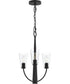 Jheni 3-Light Chandelier with Clear Glass Shades Matte Black