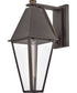 Endsley 1-Light Medium Wall Mount Lantern in Blackened Brass