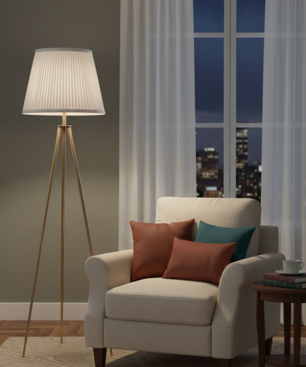 8x12x10 Off White Side Pleat Camelot Empire Softback Lampshade