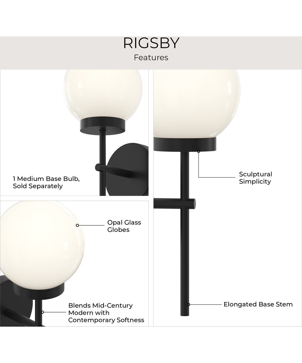 Rigsby 1-Light Wall Sconce Matte Black
