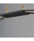 Melrose 6-Light Linear Pendant Black / Natural Aged Brass
