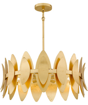 Hayley 6-light Pendant Gold Leaf
