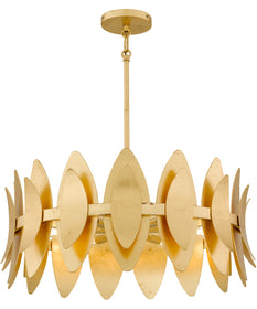 Hayley 6-light Pendant Gold Leaf