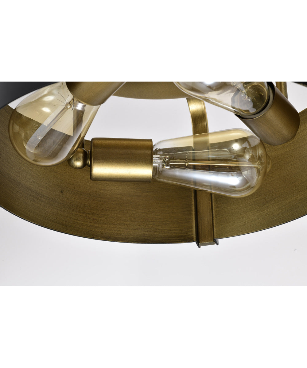 Altos 3-Light Close-to-Ceiling Matte Black