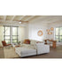 Shaffer II 56 in. 4-Blade Ceiling Fan with Integrated LED Lamped Light Natural Jute Accents Satin White
