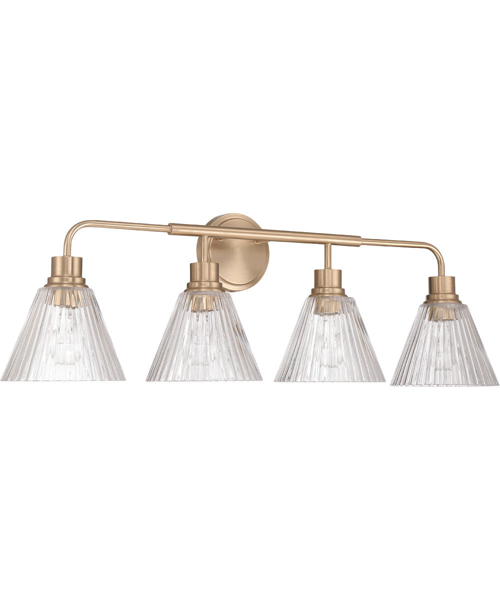 Pleated 4-Light Lighting Premium Bronze