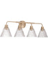 Pleated 4-Light Lighting Premium Bronze