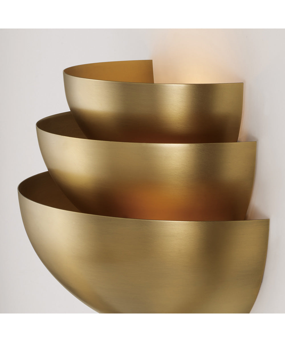 Gia 2-Light Sconce Aged Brass