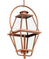 Bradshaw 1-Light Clear Glass Transitional Outdoor Hanging Lantern Antique Copper