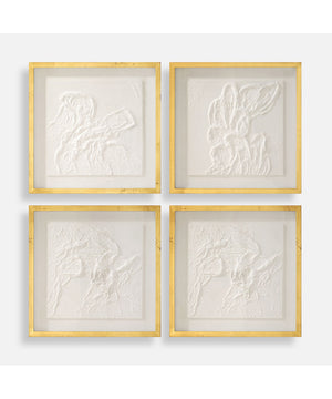 Fourfold Framed Prints Set of 4