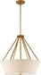 22"W Seneca 4-Light Pendant Natural Brass