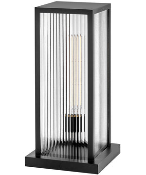 Torrent 1-Light Large Pier Mount Lantern in Black