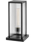 Torrent 1-Light Large Pier Mount Lantern in Black