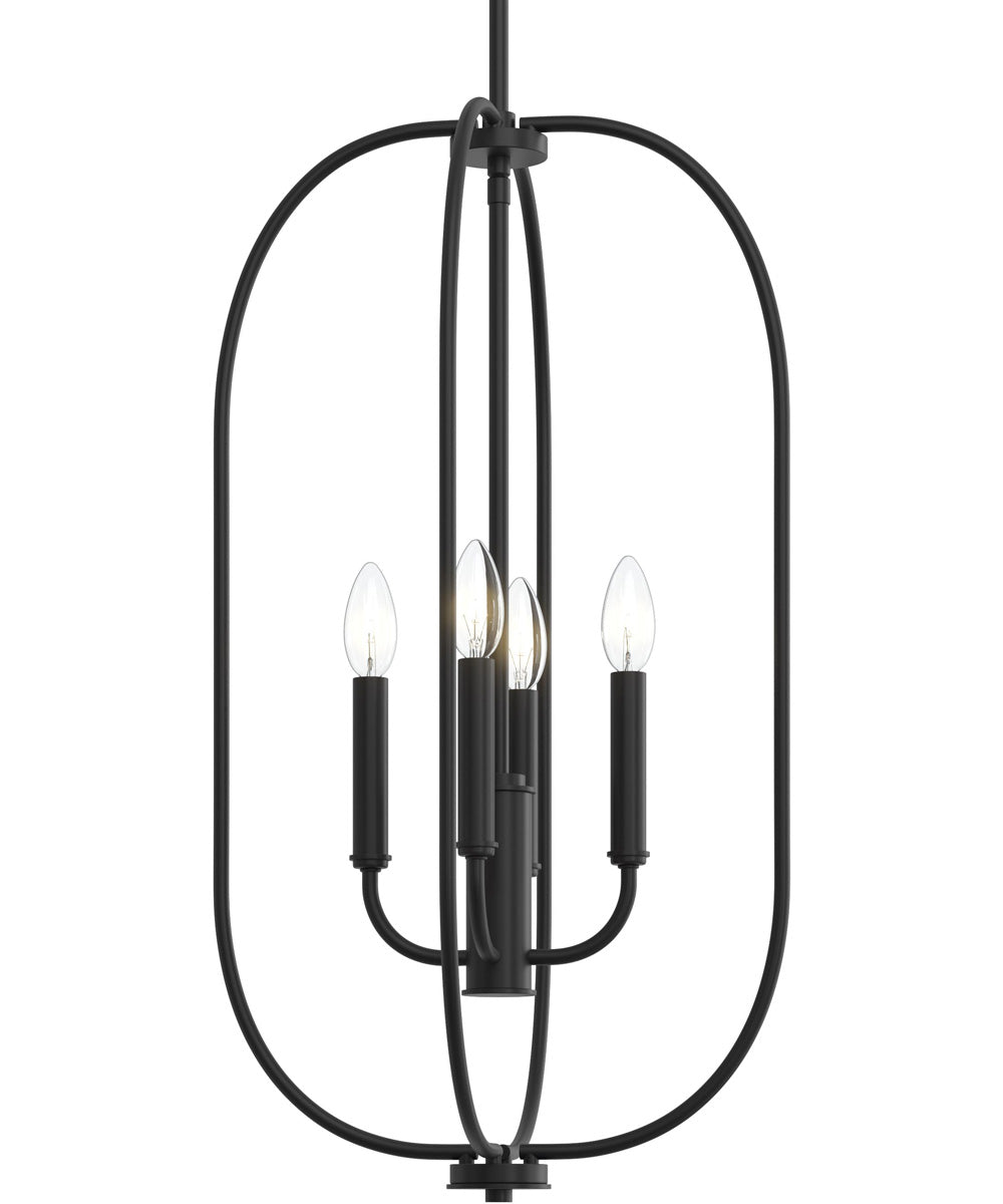 Reines 4-Light Foyer Pendant Matte Black