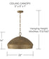 Savari 1-Light Pendant Artisan Gold