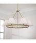 Parson 6-Light Chandelier Matte Brass