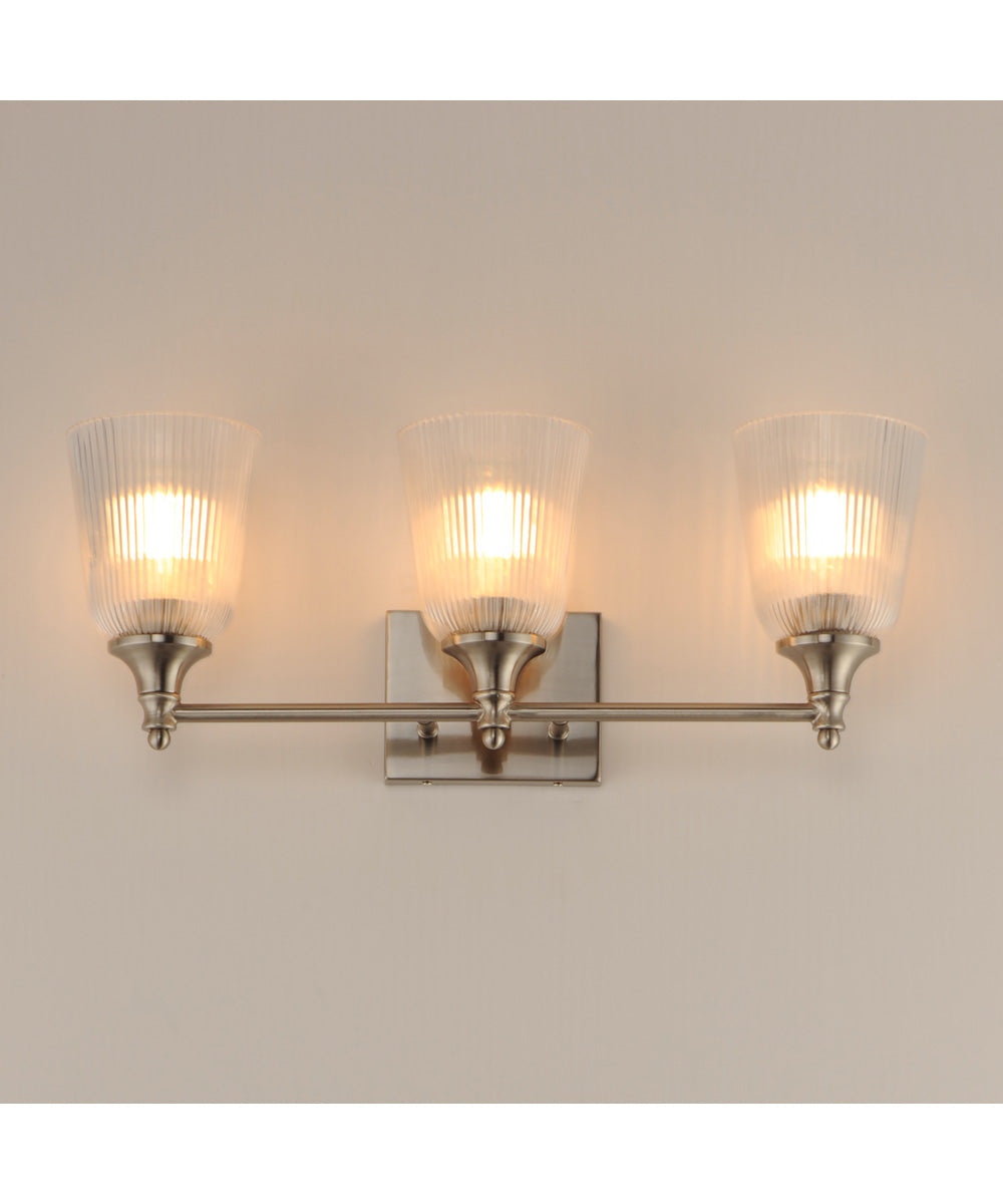 Julip 3-Light Bath Vanity Satin Nickel