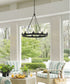 Sawyer 9-Light Medium Single Tier Chandelier 12v in Black