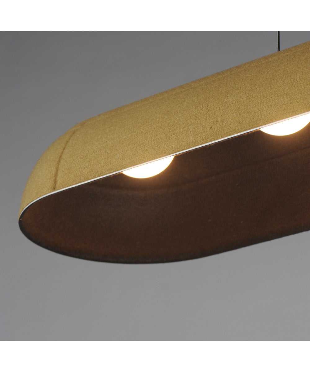 Wimbledon 41 inch LED Linear Pendant Olive Felt Fabric for Sound Dampening