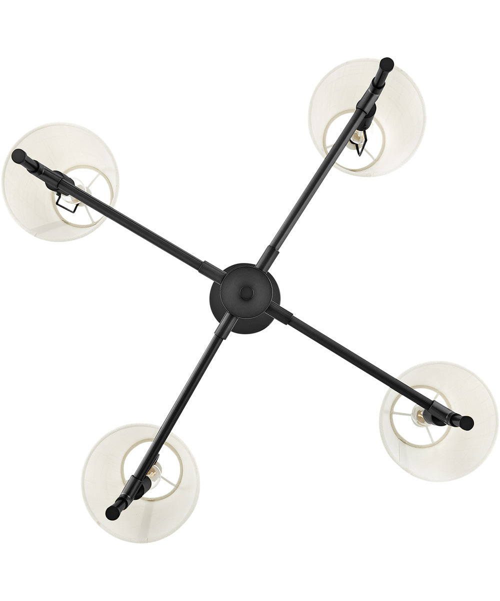 Beale 4-Light Medium Single Tier in Black