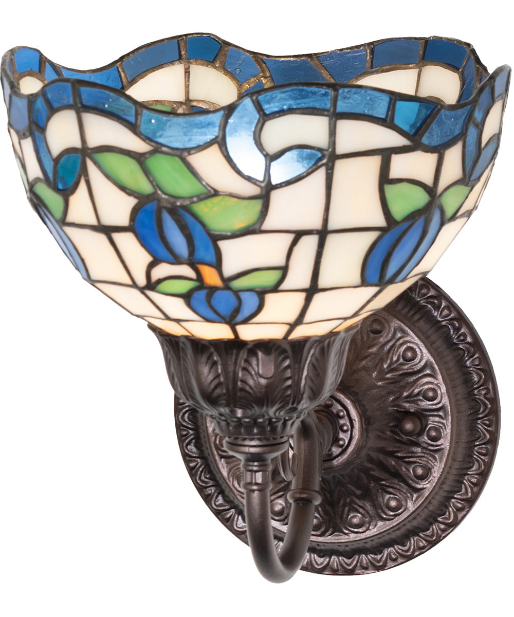 8" Wide Roseborder Wall Sconce