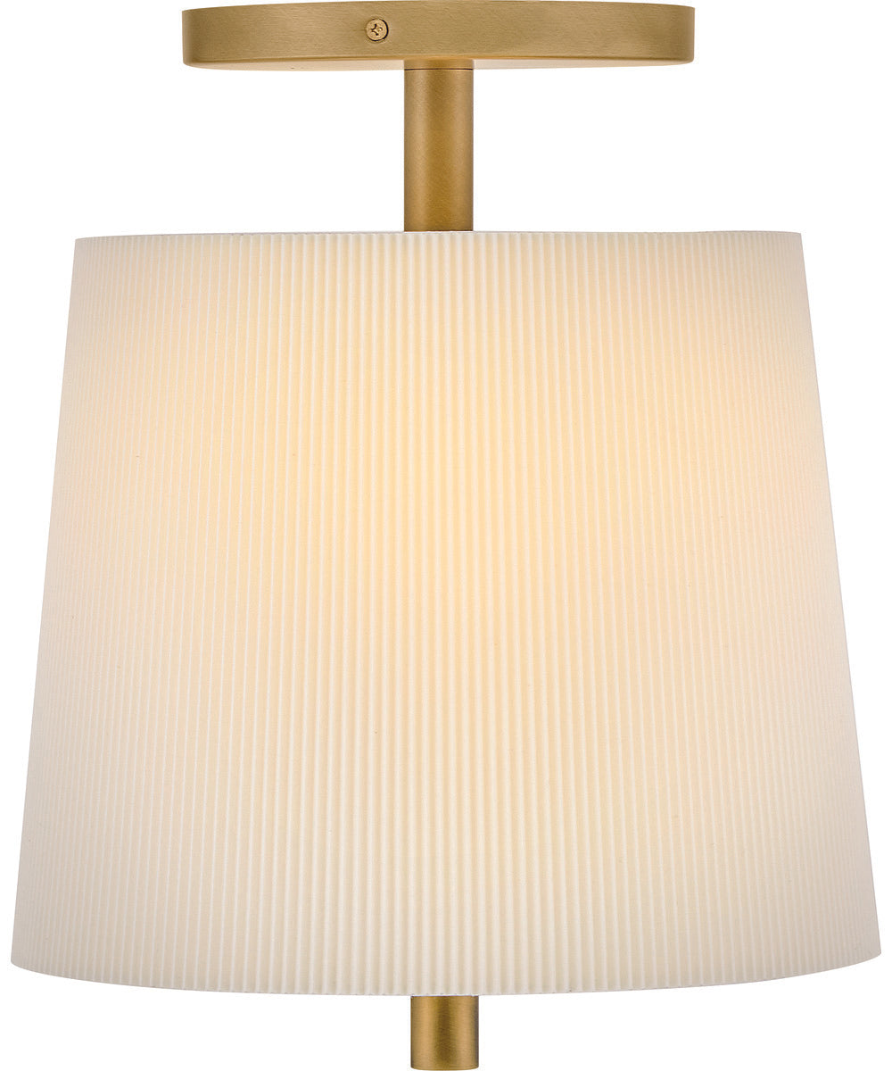 Clive 3-Light Small Semi-Flush Mount in Heritage Brass