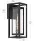 Shaw 15 inch 1 Light Outdoor Wall Light with Clear Glass Textured Black