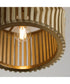 Archer 1-Light Semi-Flush Blonde Wood and Matte Brass