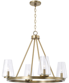 Aaron 4-Light Chandelier Aged Brass