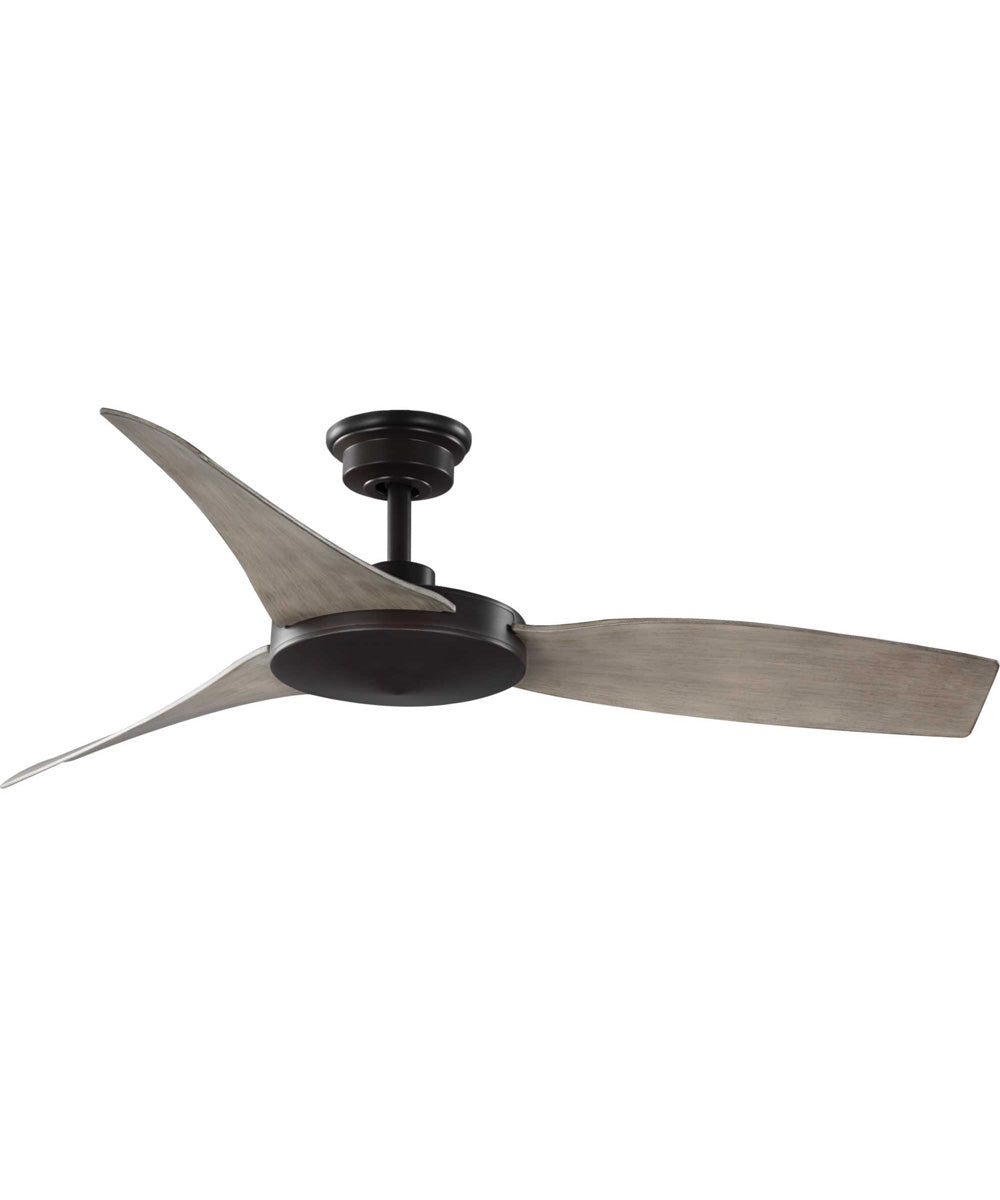 Spicer 54" 3-Blade Antique wood/Indoor/Outdoor DC Motor Contemporary Ceiling Fan Antique Bronze