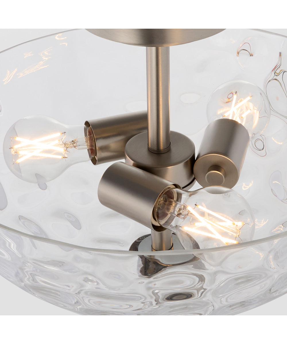 Adams 3-light Dual Mount Light Fixture Satin Nickel