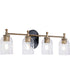 Council 4-Light Lighting Flat Black/Satin Brass