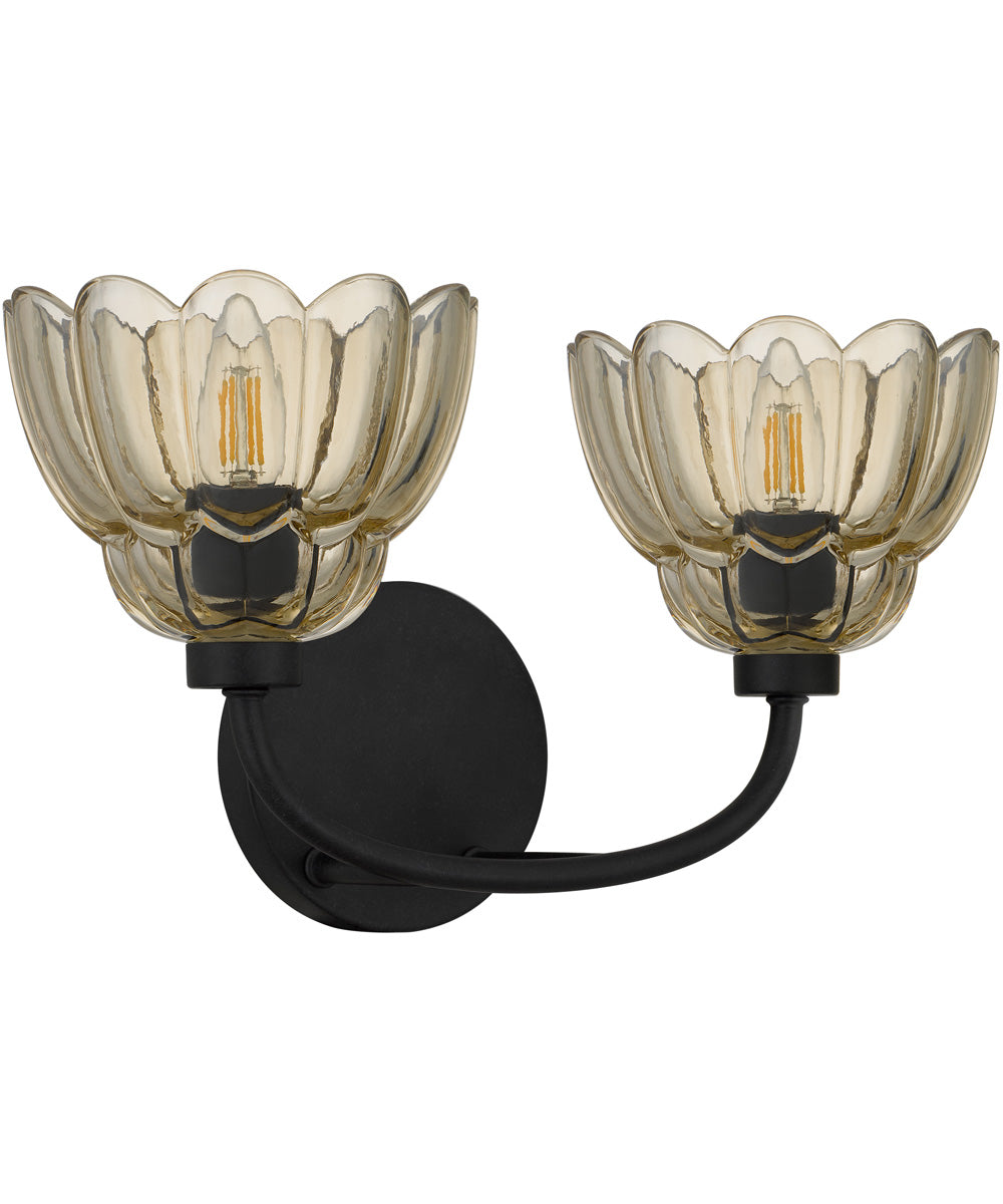 Whitecap 2-light Bath Light Mottled Cocoa