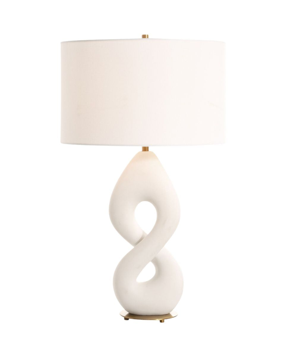 Meridian Ivory Stone Table Lamp