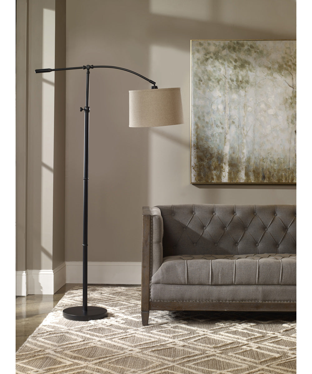 Floor Lamp with Adjustable Arm in Dark Bronze